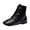 Black, variant on Fashion Autumn Girls Sports Shoes Flat Thick Bottom Non Easy To Wear Pu Upper Boots Clothes