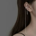 thumbnail image 6 of K-KED Stylish 1 PCS Cartilage Clip On Chain 925 Sterling Silver Ear Cuff Earrings-Silver, 6 of 7
