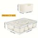 thumbnail image 1 of ENIYUU 1 bandeja grande cuadrada reutilizable de plástico para servir alimentos con cierre de pestillo - 8 mini cajas desmontables para bocadillos, ensaladas, dulces, contenedor apilable y multiusos, 1 of 7