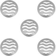 thumbnail image 3 of 5pcs Argent Acier Inoxydable Ronde Évier Plancher Drain Crépine Couverture 3 Pouces 5 Trous, 3 of 5