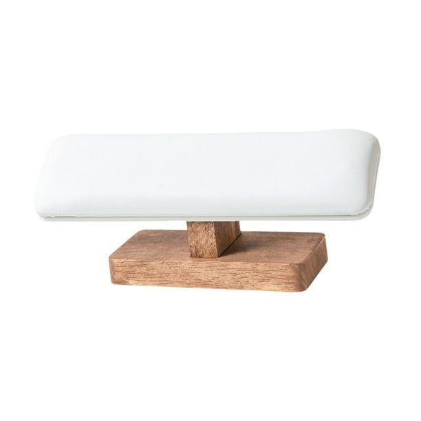 Expositor de relojes de madera, soporte para pulseras, soporte para coleteros, organizador de joyas Blanco