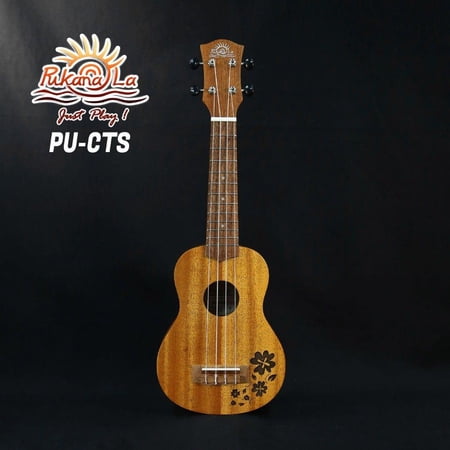 PukanaLa Model PU-CTS "Clover" Tattoo Series Sapele Mahogany Soprano Ukulele