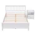 thumbnail image 4 of 2-Pieces Bedroom Furniture Sets, Full Size Platform Bed Frame with Headboard and Footboard, Nightstand with Storage Drawer, Wooden Bedroom Sets for Kids Teens Adults, White, 4 of 7