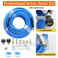 thumbnail image 2 of iMeshbean Sewer Jetter Kit For Pressure Washer Drain Pipe Cleaner 200Ft Pressure Washer Drain Cleaning Tool Sewer Cleaner Washer Hose 1/4" Npt With Button Nozzle Rotating Nozzle M22 Coupler, 2 of 6