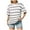 Gray, variant on fatyb Oversized T Shirts for Women Striped Crew Neck Casual Tee Shirts Loose Womens Summer Blouse Tops