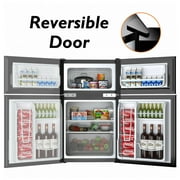 Costway Refrigerator Small Freezer Cooler Fridge Compact 3.2 cu ft. Unit, Grey