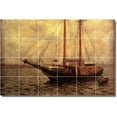 thumbnail image 1 of Ceramic Tile Mural-Thomas Anschutz Ships Wall Tile Mural 10. 36" w x 24" h using (24) 6 x 6 ceramic tiles, 1 of 3