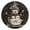 Black, variant on Happy Snowman with Colorful Lights Round Wall Clock Battery Operated Silent Non-Ticking Bedroom Office Kitchen Home School Decor 10"(Gold)