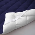 thumbnail image 4 of 1000 GSM Mattress Topper Twin Size,Mattress Pad (8-22" Depth) Fits All Sizes,- Microfiber Pad Cover, Mattress Pads, Extra Thick Cooling Twin Size Bed Mattress Topper 39"x75" Inches Navy Blue, 4 of 8