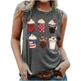 thumbnail image 1 of Qiopertar Blouse Sans Manches Imprimée Mode Décontractée pour Femmes Col Rond Sexy Pull-Over Slim Offres de la Semaine Liquidation à Moins de 5$ jusqu'à 90 % de Réduction, 1 of 4