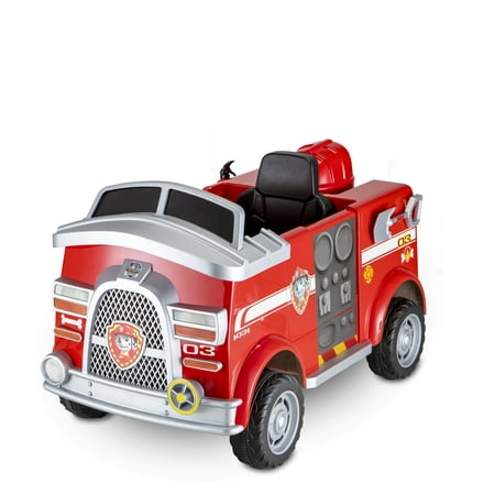 Kid Trax, Marshall Rescue Paw Patrol Fire Truck 6 Volt powered Ride On Toy