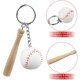 thumbnail image 2 of Paquete de 6 llaveros de béisbol y bate de madera, recuerdos de fiesta de béisbol para fiesta temática de béisbol, fiesta de cumpleaños, 2 of 6