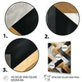 thumbnail image 3 of Designart "Geometric Tiles in Black and Gold II" Geometric Canvas Wall Art - Modern Gold Abstract Geometric Entryway Wall Art Print, 3 of 6