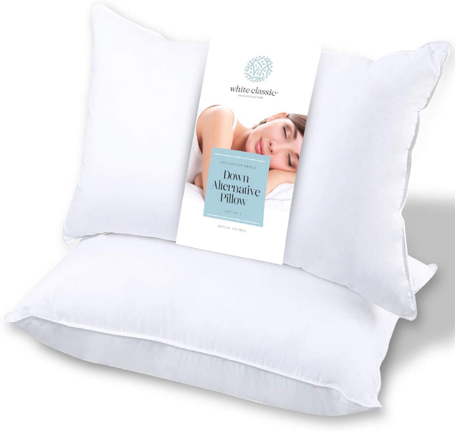 20 X 26 Inches Pillow 900Gsm Ul Celeep 2-Pack Queen Bed Pillows For Sleeping 