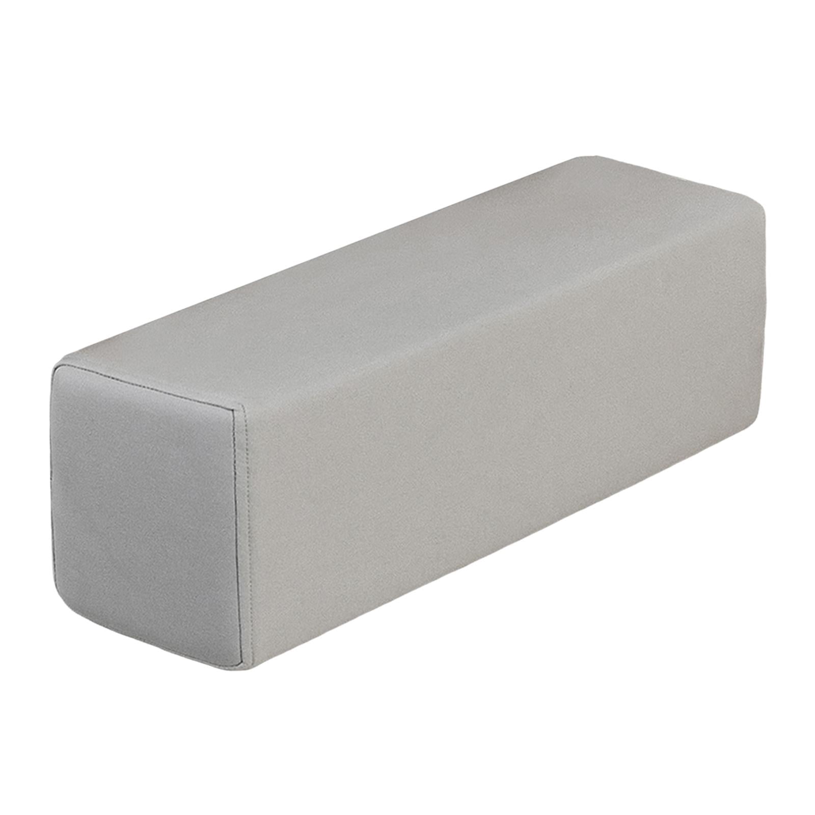 FashionCha Sofa Arm Rest Pillow Couch Armrest Rectangular Booster High Density Foam Cushion Light Gray