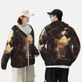 thumbnail image 4 of Daiia Romantic Flower Lion Couple UPF 50+ Sun Protection Hoodie Jacket Lightweight Long Sleeve Sun Shirt for Women Men with Pocket Hiking Outdoor-Large, 4 of 7