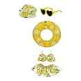 thumbnail image 2 of Summer Porch Goose Outfits, 23" Garden Goose Clothes, Costume Bikini Goose Clothes with Sunglasses Swim Ring Set, Statue Outdoor Summer Patio Yard Decorations, Raincoat Style Shaped Clothes, 2 of 5