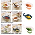 thumbnail image 4 of Injueey Cesta de drenaje Filtro de filtro de fregadero multifuncional Drenaje hueco Escurridor colgante de frutas y verduras plegable Suministros de limpieza para el hogar Amarillo azul Injueey HA083853-01, 4 of 6