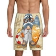 thumbnail image 2 of Daiia Hello Summer Cute Gnome Mens Woven Stretch Pajama Short,Short Pajama Pants-Large, 2 of 9