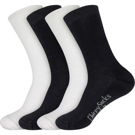 BambooMN Women s Rayon From Bamboo Fiber Thin with Thick Sole Dress Casual Comfortable Socks - Assortment 99 - 4prs Shoe Size 4-9