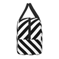 thumbnail image 5 of Lunch Bag Black And White Stripe Reusable Insulated Lunch Tote Cooler Box for Women Men Black, 5 of 7