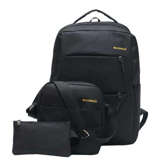 Large Capacity Oxford Fabric Computer Fashionable Business Leisure Travel Bag Set with External USB Port Black , perfect for daily commuting, work, school, travel, shopping & outdoor activities