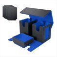 thumbnail image 1 of Caja de Almacenamiento de Tarjetas para Más de 200 Tarjetas, Estuche para Mazos de Cartas , Organizador de Tarjetas con 4 Divisores Azul, 1 of 6