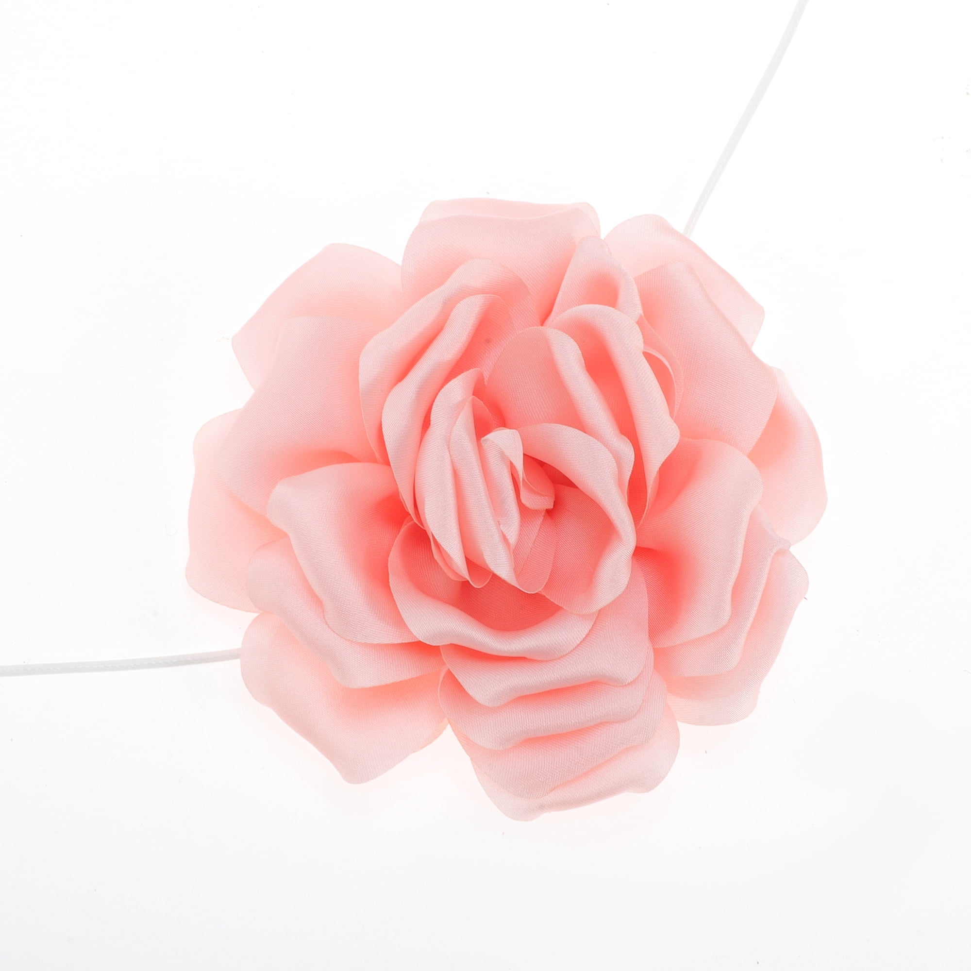 Unique Bargains Flower Adjustable Choker Necklace for Women Pink