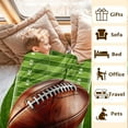 thumbnail image 5 of Football Blanket, 40 x 30 Inches Kids Blanket for Boys, Cool Lightweight Flannel Throw, Gift for Birthday, Gifts for Football Lovers, Green Soft Throws for Bed, Couch Sofa Office, 5 of 6