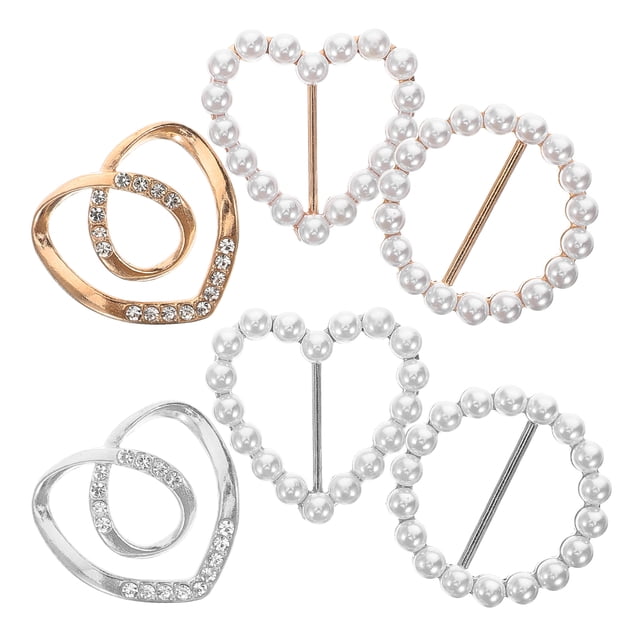 6 piezas de perlas de diamantes de diario gano de diezu bufanda hebilla de hebilla broche broche de cintura de chal de la cintura clip