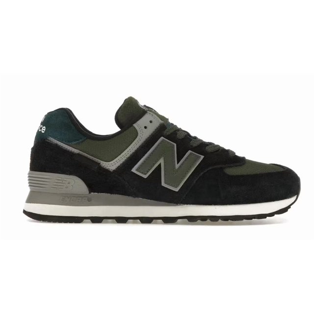 New Balance 574 Lace Up Mens Black Sneakers Casual Shoes U574KBG Size 7