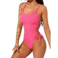 thumbnail image 2 of Traje de Baño de una Pieza para Mujer Traje de Baño de una Pieza con Abertura Alta para Mujer Traje de Baño de una Pieza Rosa S, 2 of 7