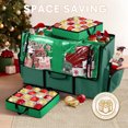 thumbnail image 5 of Ayieyill Premium Christmas Ornament Storage Container with Dividers, Fits Up to 73 Ornaments, 600D Tear Green, 5 of 8
