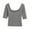 Gray, variant on Jamicy Womens T Shirts Summer Outfits Women's Scoop Neck Stretchy Tops Cotton Half Sleeve Slim Fit T-Shirts Tight Casual Basic Summer Tees