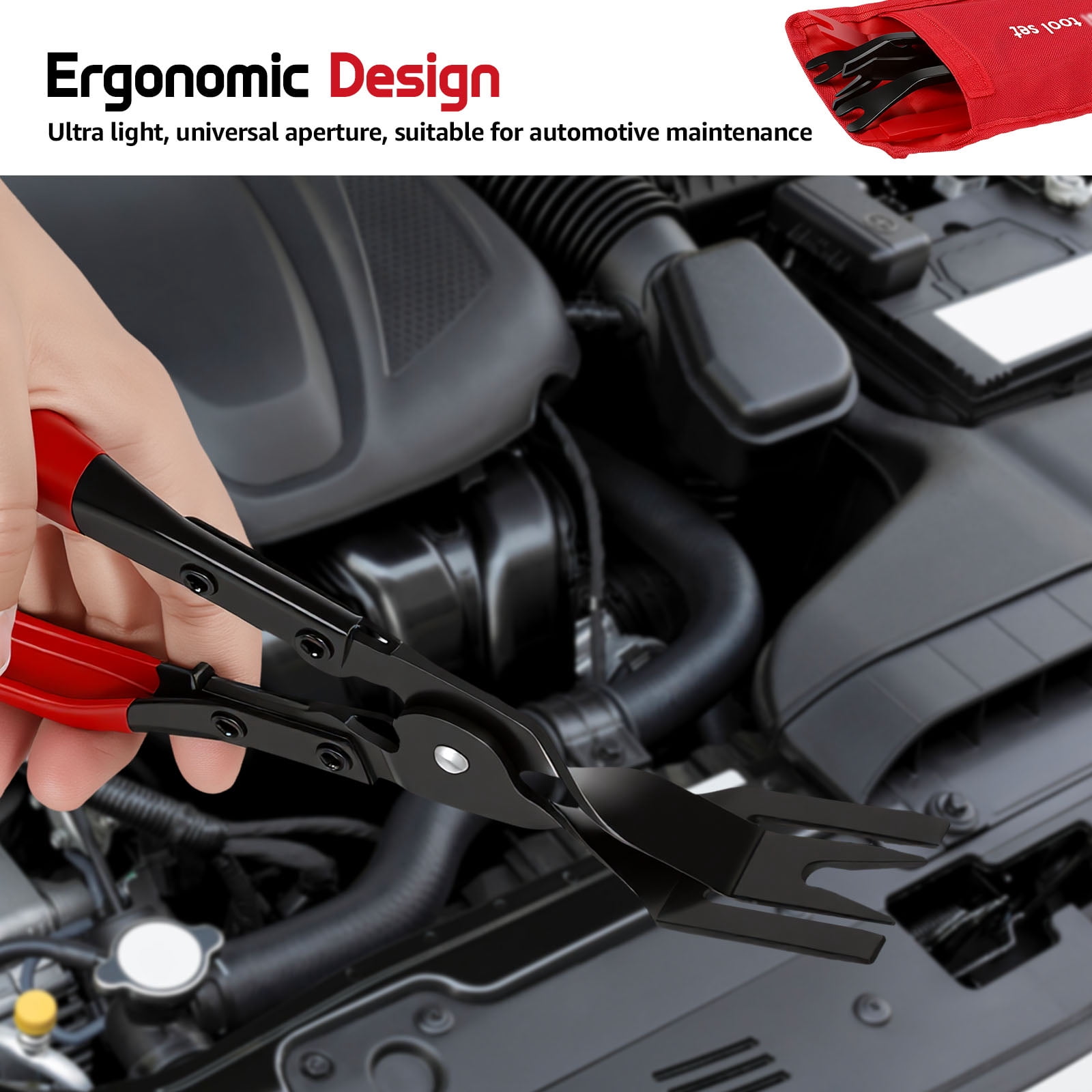 HKJUNFEI 7Pcs Car Trim Removal Tool Versatile Removal Tool with Ergonomic Design Car Door Panel Pry Tool for Rivet Dashboard Molding