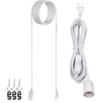 thumbnail image 1 of Cable de extensión para linterna colgante JACKYLED, 15 pies, UL, 360W, con enchufe E26 E27, botón de encendido/apagado, iluminación colgante, 1 of 9