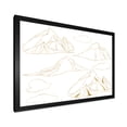 thumbnail image 2 of Designart 'Minimalistic Gold Linear Set Of Clouds and Mountains' Modern Framed Art Print, 2 of 4