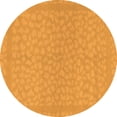 thumbnail image 1 of Ahgly Company Indoor Round Abstract Orange Modern Area Rugs, 4' Round, 1 of 4