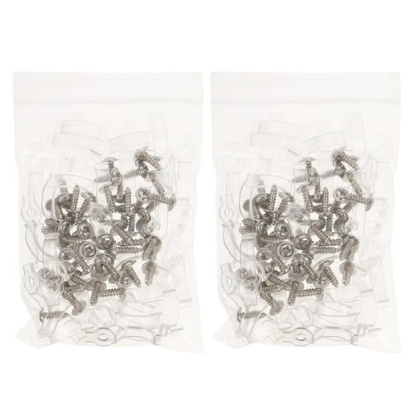 LOLIPPYY 100Pcs LED Strip Lamp Clips Plastic Fasteners for Strip Lights Installation with Screw Fixing