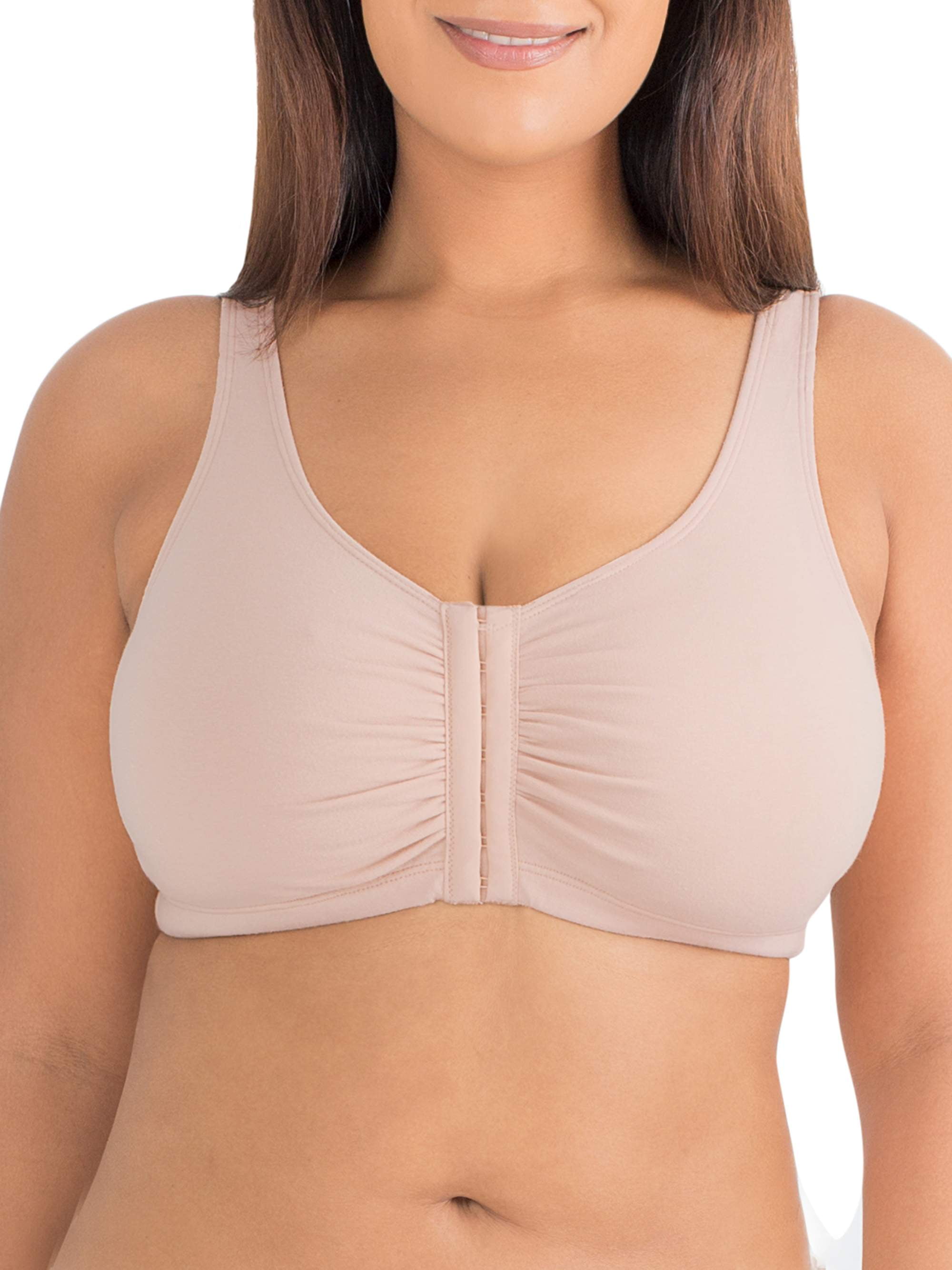 Fruit of the Loom Women/'s Comfort Front Close Sport Bra With Mesh Straps