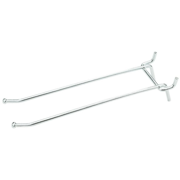 N180-038 Pegboard Double Angle Hook, Galvanized Steel, 6-In., 2-Pk. - Quantity 1