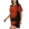 thumbnail image 2 of Lsque Mandala Women's Short-Sleeved Pajama Set - 2 Piece Soft and Lightweight Sleepwear Set-4X-Large, 2 of 9