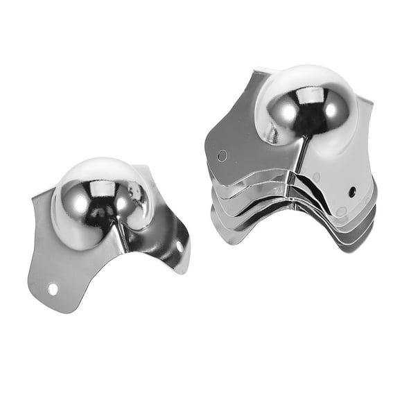 KAKOWELY silver corner edge guard 6pcs Safety Spherical Edge Guards Silver Ball Corner Protectors Universal Fit Metal Edge Guards for Cabinets Boxes Amplifiers Speakers