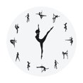 thumbnail image 1 of Reloj pared silencioso, minimalista, creativo, estético, decorativo, ideal para sala estar, estudio, habitación infantil, guardería y decoración Baile en barra, 1 of 8