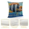 thumbnail image 4 of PRATYUS Sea Fish Pillow Cover Ocean Animal Decorative Tropical Throw Pillow Case Square Cushion Cover Home Sofa Bedroom Livingroom Pillowcase White, 4 of 5