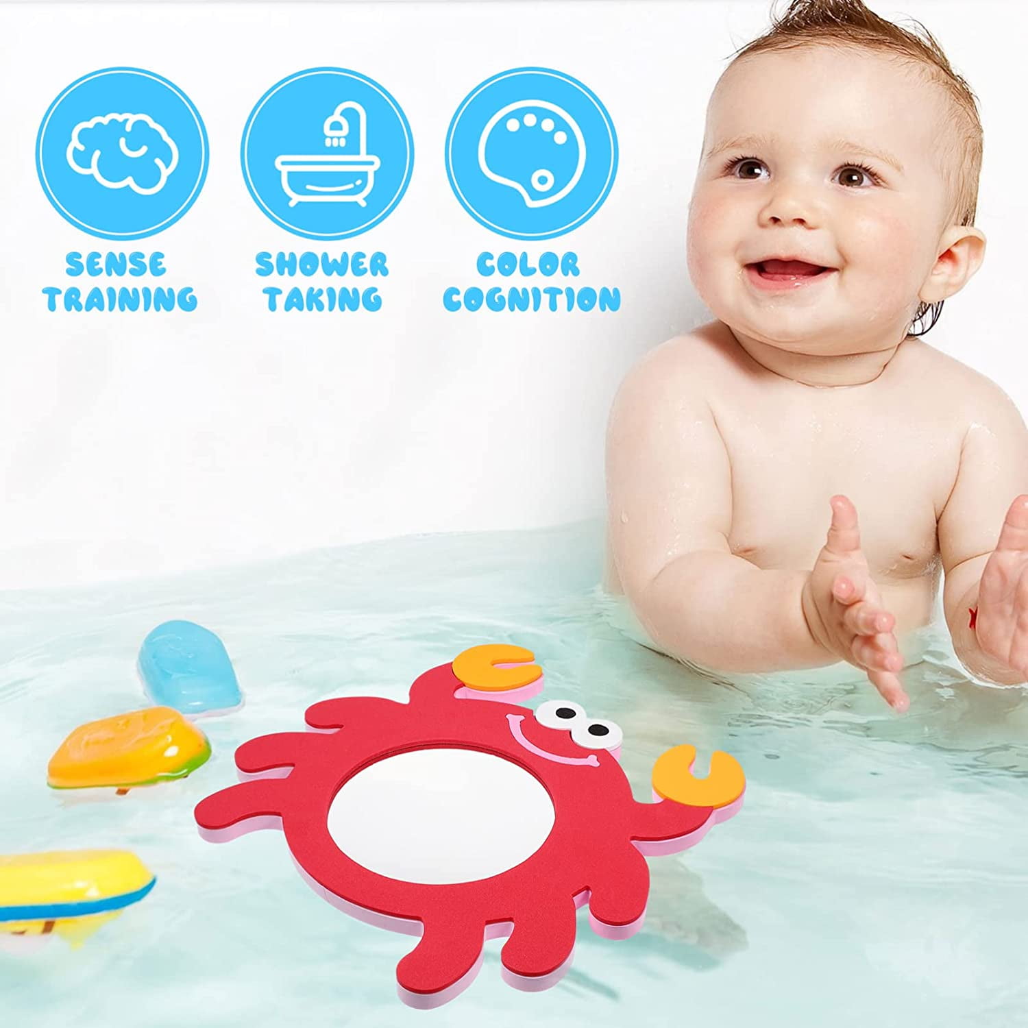 Baby bath 2025 mirror toy