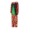 thumbnail image 4 of KOMOO Matching Christmas Pjs for Family Long Sleeve Tree Print Family Sleepwear Set Xmas Matching Pjs, 4 of 9