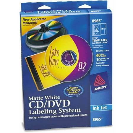 avery cd dvd design kit matte white 40 inkjet labels and avery labels dvd