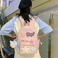 thumbnail image 2 of Multi-functional Y2k Backpack Large-capacity Nylon Student School Bag Anti-theft Lightweight School Backapck Teenagers beige, 2 of 6