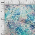 thumbnail image 2 of oneOone Silk Tabby Turquoise Blue Fabric Watercolor Sewing Material Print Fabric By The Yard 42 Inch Wide-HW, 2 of 6